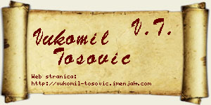 Vukomil Tošović vizit kartica